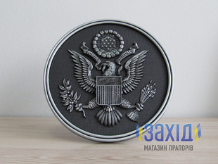 Герб США пластиковий під срібло gb-us-zol фото