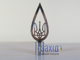 Навершя для прапора крапля з тризубом з нержавіючої сталі nv-krptr-nzh фото