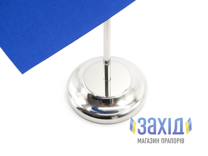 Прапорець з атласу на підвищеній підставці з нержавіючої сталі pn-atl-pp-nrzh-1 фото