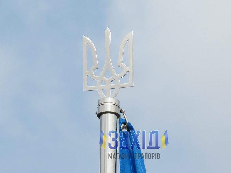 Кріплення для прапора на древко з нержавіючої сталі Кільце + Тризуб nv-kp-kctr-nzh фото